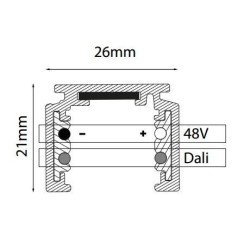 TAL TRACK 48V SURFACE - 2000MM 