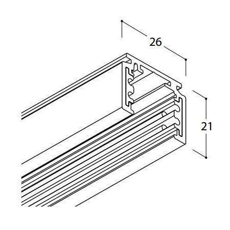 TAL TRACK 48V SURFACE - 3000MM 