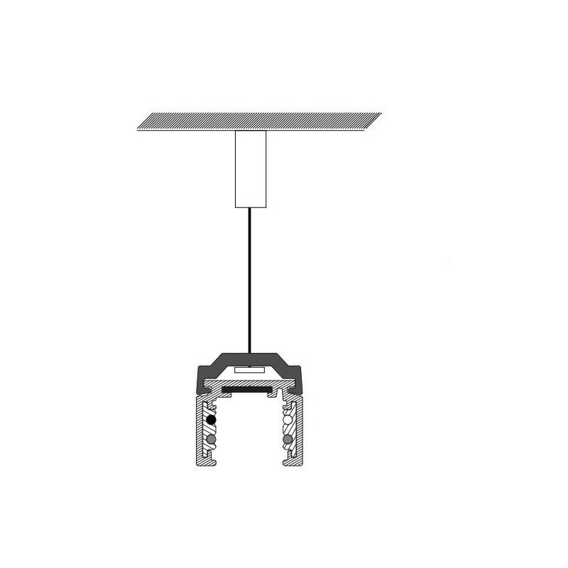 TAL LIGHTING TRACK 48V SURFACE - PENDANT CLIP + SUSP STEEL WIRE 2.25m