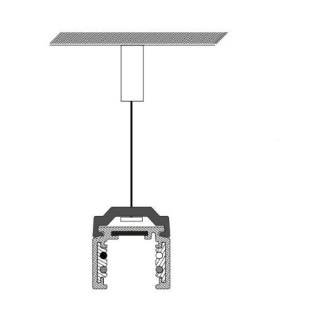 TAL TRACK 48V SURFACE - PENDANT CLIP + SUSP STEEL WIRE 4m 