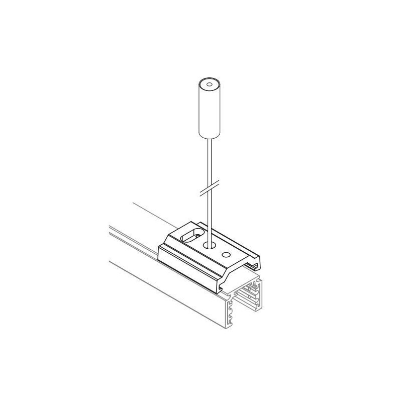 TAL LIGHTING TRACK 48V SURFACE - PENDANT CLIP + SUSP STEEL WIRE 6m