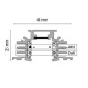 TAL LIGHTING TRACK 48V TRIMLESS - 1000MM