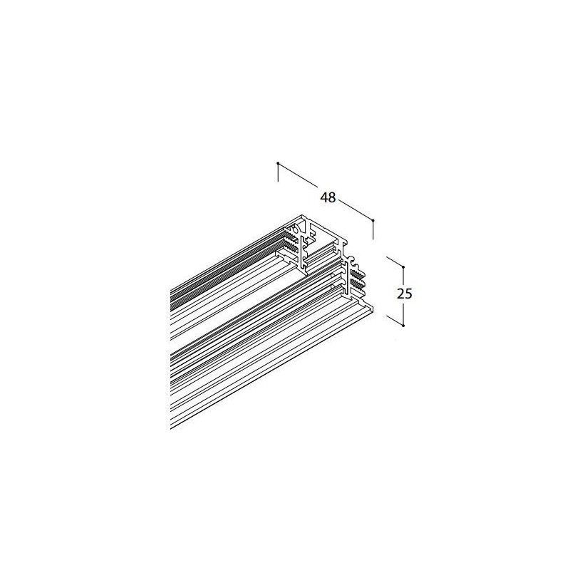 TAL LIGHTING TRACK 48V TRIMLESS - 1000MM