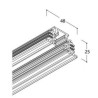 TAL LIGHTING TRACK 48V TRIMLESS - 1000MM
