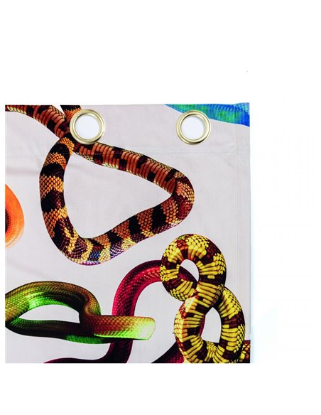 Seletti Toiletpaper Curtain - Snakes White