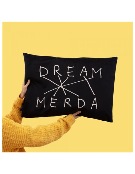 Seletti Connection Pillow - Dream/Merda Black