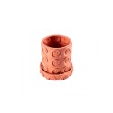 Seletti Magna Graecia Terracotta Vase With Saucer - Onda