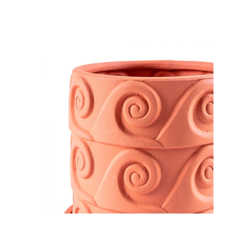Seletti Magna Graecia Terracotta Vase mit Untertasse - Onda