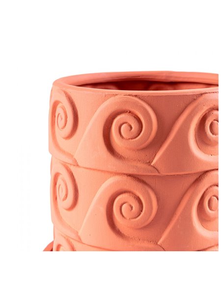 Seletti Magna Graecia Terracotta Vase With Saucer - Onda