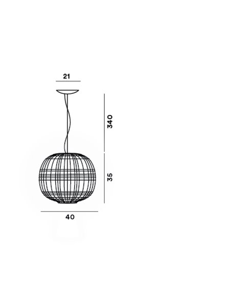 Foscarini Tartan Led suspension lamp