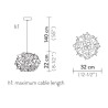 Slamp VELI MINI SINGLE SUSPENSION COUTURE