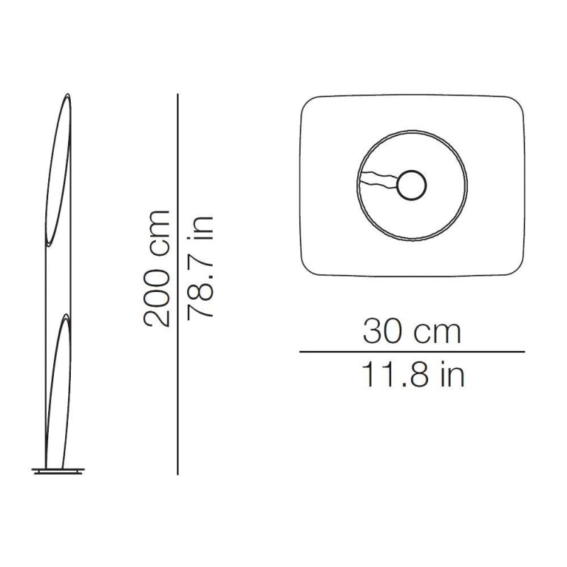 Kundalini SHAKTI 200 Floorlamp Satin base