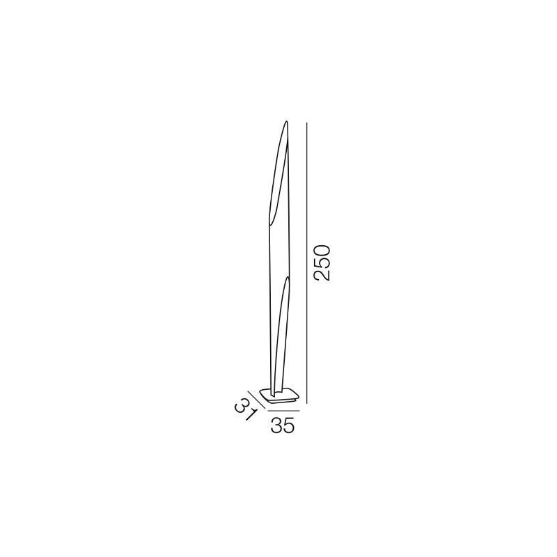 Kundalini SHAKTI 250 Floorlamp Satin base