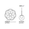 Kundalini Dew 7 Chandelier suspension lamp