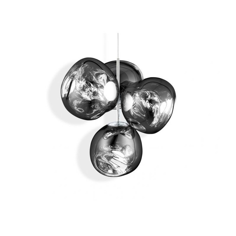 melt led chandelier small chrome