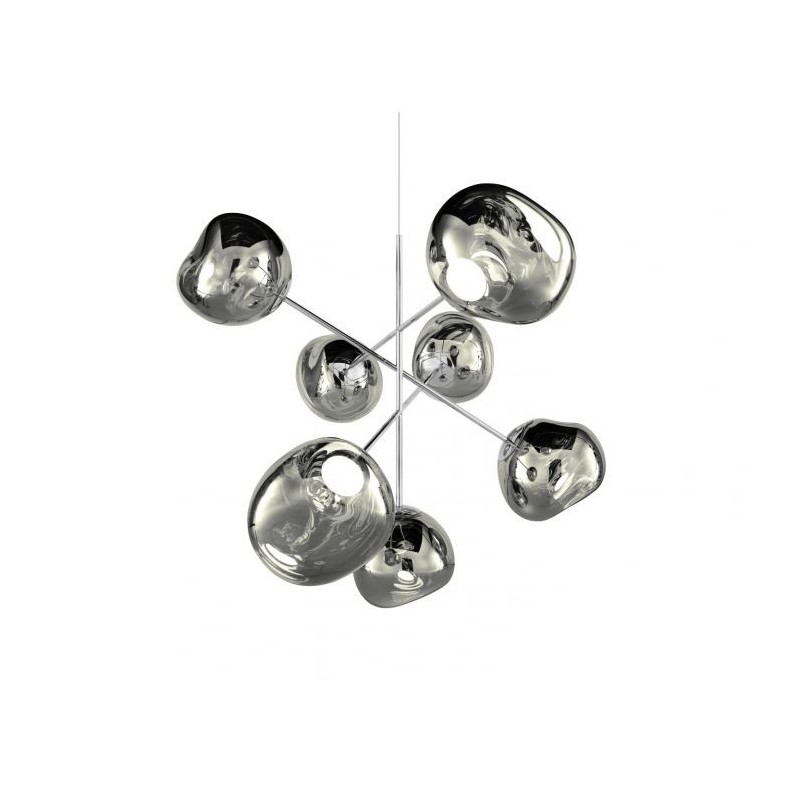 melt led chandelier large chrome