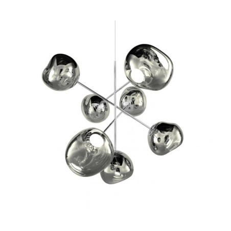 melt led chandelier large chrome