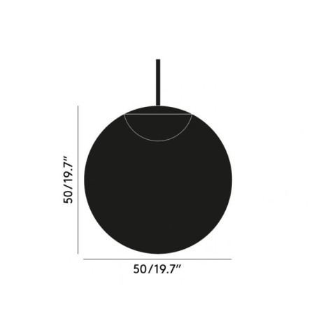 globe pendant 50cm technisch