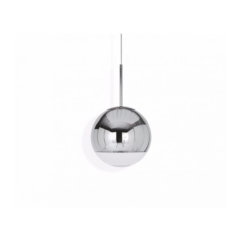 Mirror ball pendant 25cm zilver