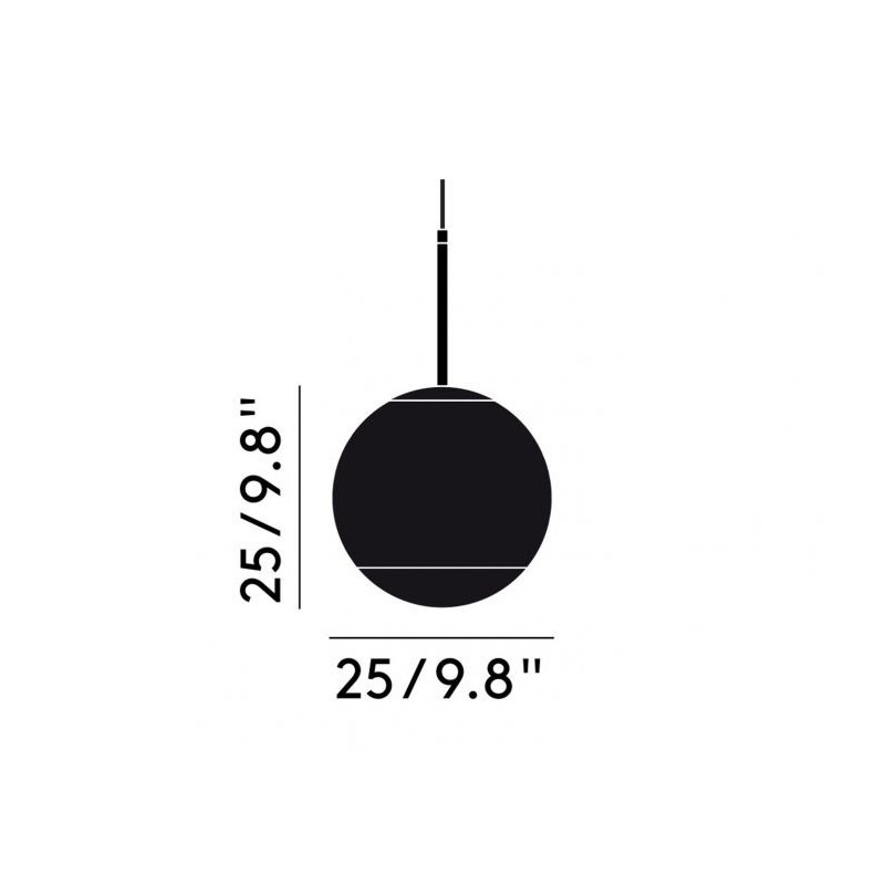 Mirror ball pendant 25cm technisch