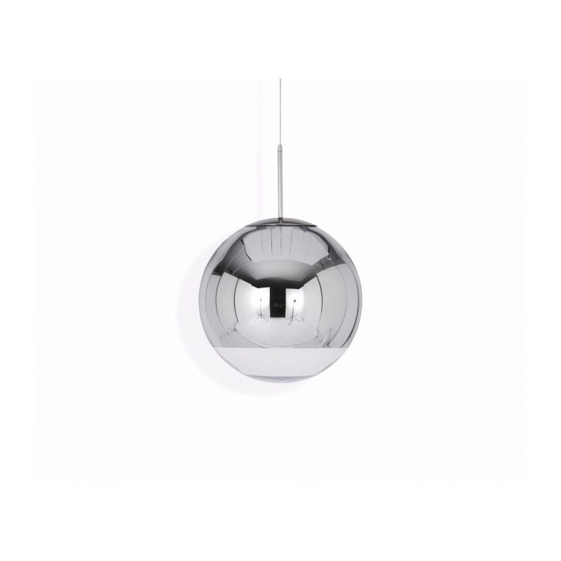 Mirror ball pendant 40cm zilver