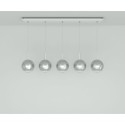mirror ball linear zilver