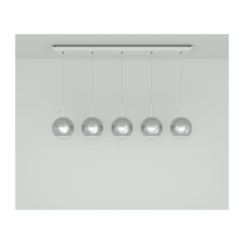mirror ball linear zilver