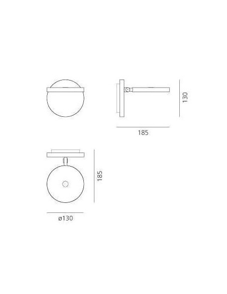 Artemide Demetra Faretto without switch Wall lamp