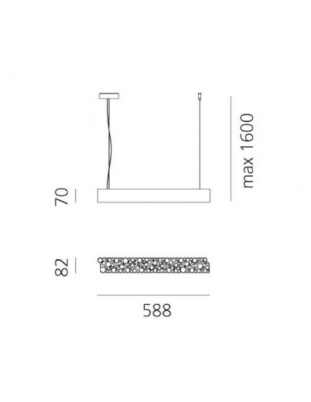 Artemide Calipso Linear SYSTEM 588mm suspended lamp