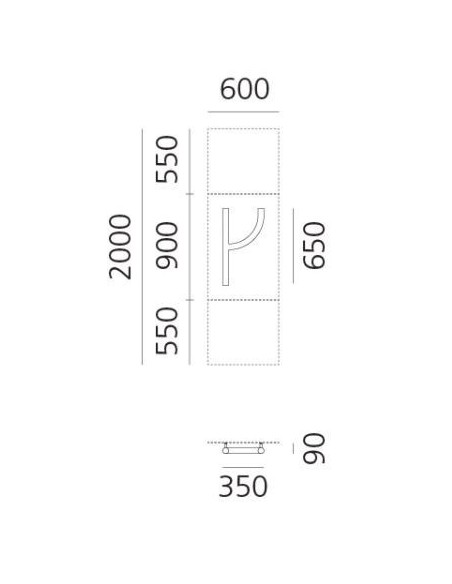 Artemide Alphabet Of Light Wall lamp "r" lowercase