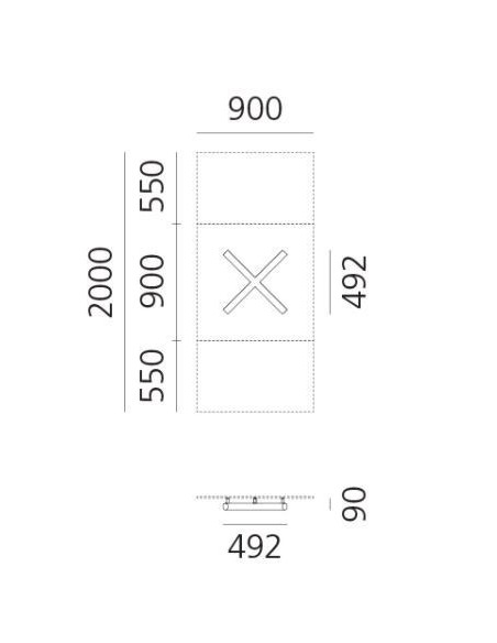 Artemide Alphabet Of Light Wall lamp "x" lowercase