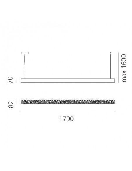 Artemide Calipso Linear 180 suspended lamp