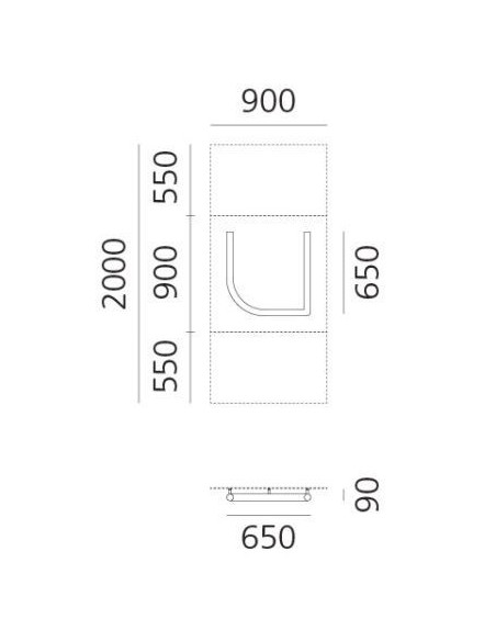 Artemide Alphabet Of Light Wall lamp "u" lowercase