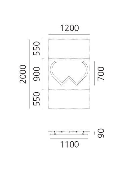 Artemide Alphabet Of Light Wall lamp "w" lowercase