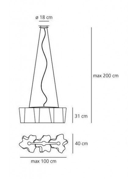 Artemide Logico suspended lamp 3 in linea