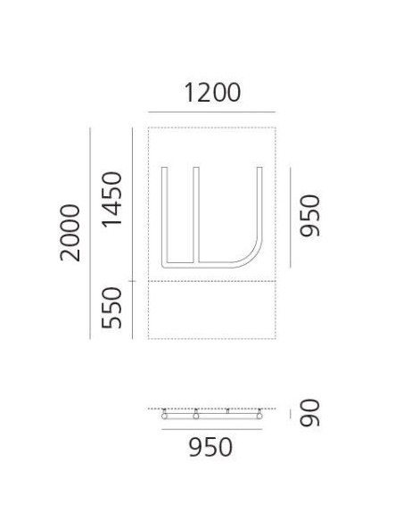 Artemide Alphabet Of Light Wall lamp "W" uppercase