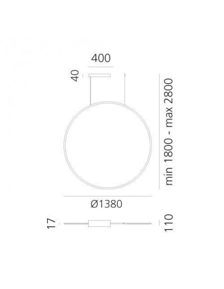 Artemide Discovery Vertical 140 RGBW suspended lamp