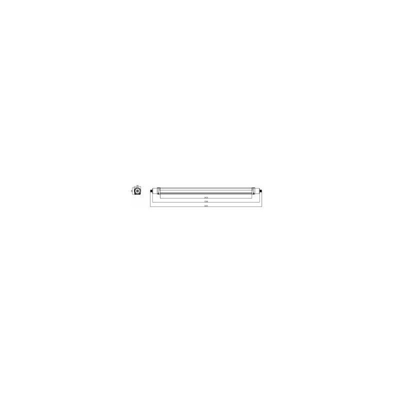 Integratech Speedy 150cm 60W IP65 IK10 165lm/W 5x2,5 Deckenlampe