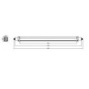 Integratech Speedy 150cm 60W IP65 IK10 165lm/W 5x2,5 Deckenlampe