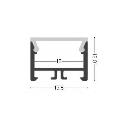 Integratech Profile SL Flat 15x12 2m black cover incl. acc.