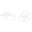 Integratech Support for pole 60mm for floodlight Evolve