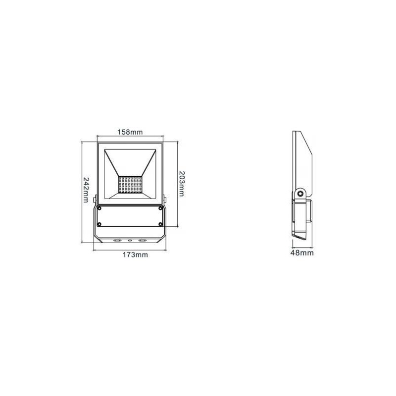 Integratech LED floodlight QT 50W Wandlampe
