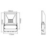 Integratech LED floodlight QT 50W Wandlampe