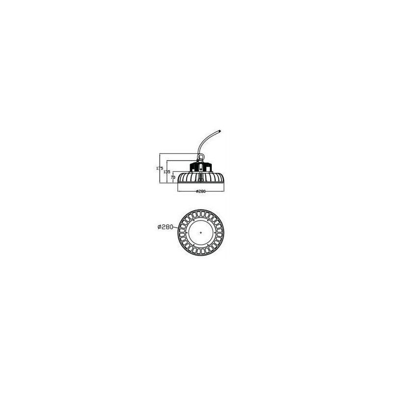 Integratech Klokarmatuur PHB 75W IP65 dimbaar 1-10V Deckenlampe