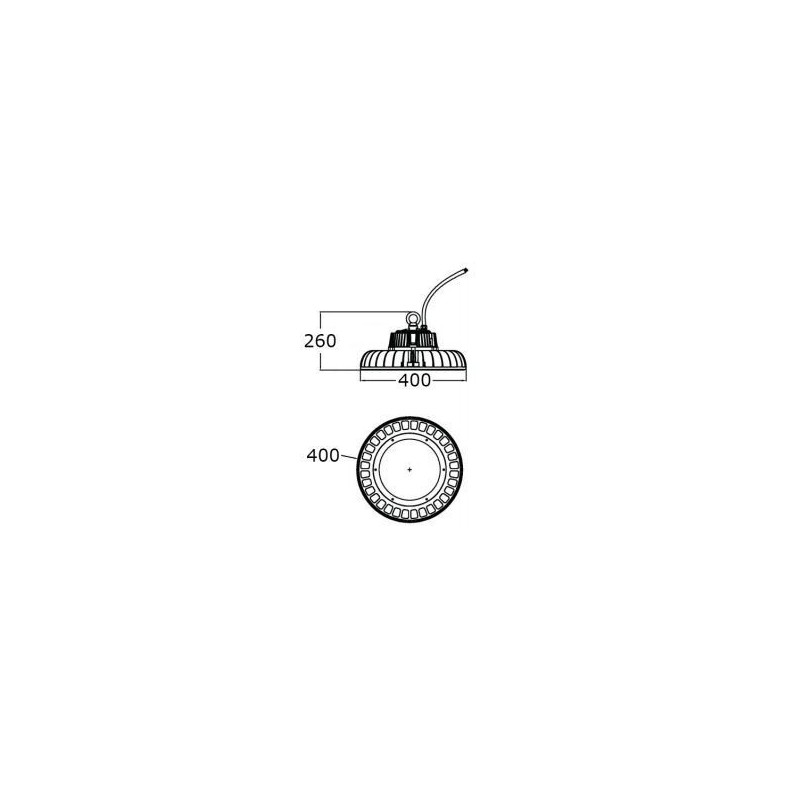 Integratech PHB extreme 200W IP65 1-10V -30/+72°C Deckenlampe