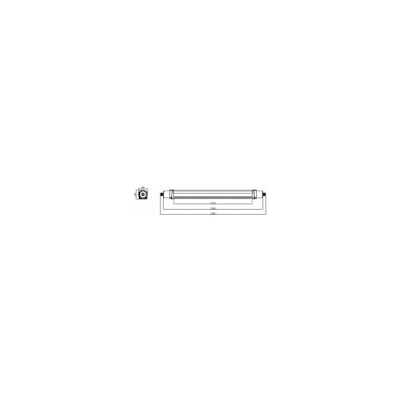 Integratech Speedy 120cm 40W IP65 IK10 165lm/W 5x2,5 Deckenlampe