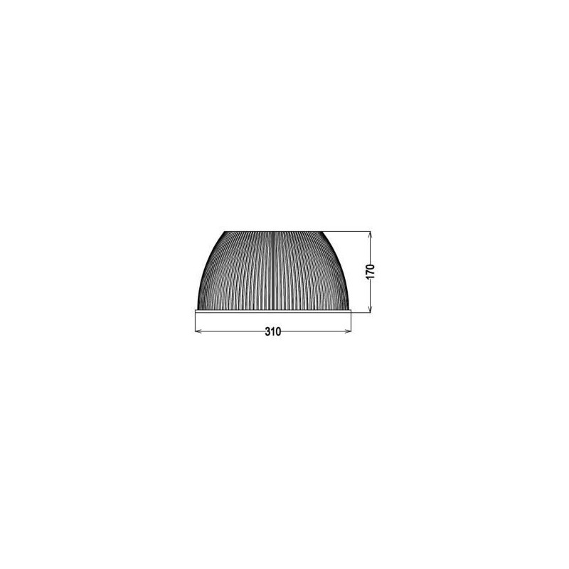 Integratech Prisma reflector pc 100° klokarmatuur PHB 75/100W