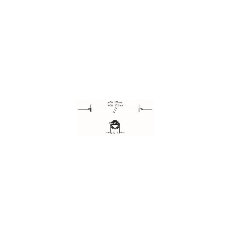 Integratech Protect 1.2m 40W IP69K PC Deckenlampe