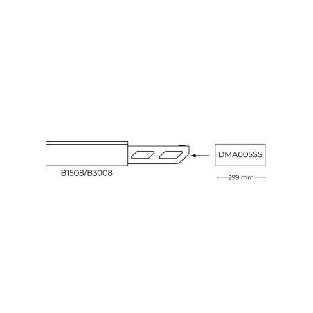 Integratech Dreamline steel endbox for support profile