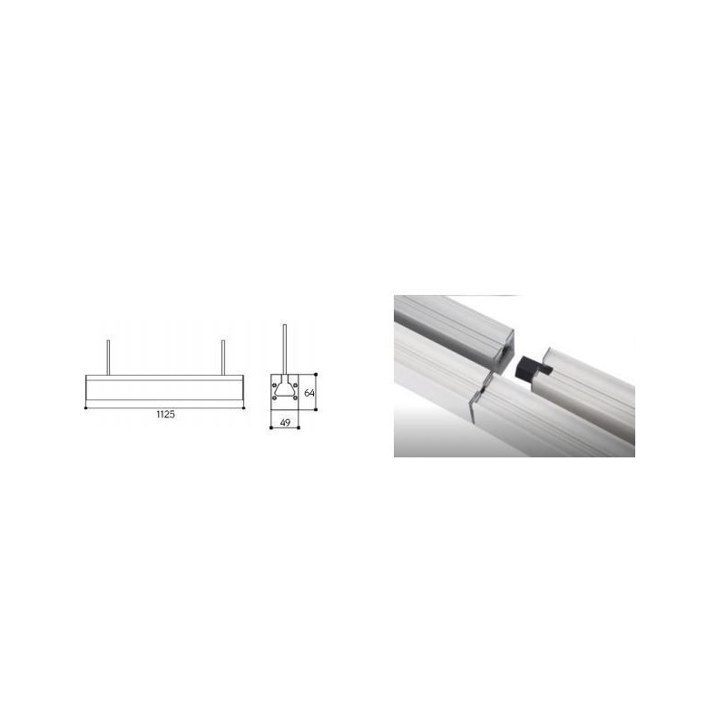 Integratech LED voor utiliteit lijnverlichting LEDlijn lineaconnect Deckenlampe